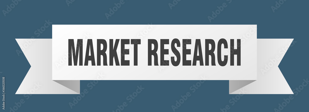 market research ribbon. market research paper band banner sign