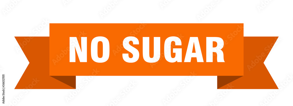no sugar ribbon. no sugar paper band banner sign no sugar ribbon. no sugar paper band banner sign