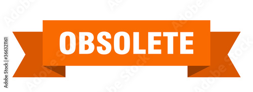 obsolete ribbon. obsolete paper band banner sign