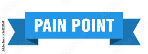 pain point ribbon. pain point paper band banner sign