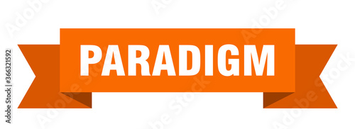 paradigm ribbon. paradigm paper band banner sign