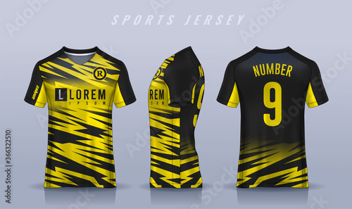 t-shirt sport design template, Soccer jersey mockup for football club. uniform front and back view.
