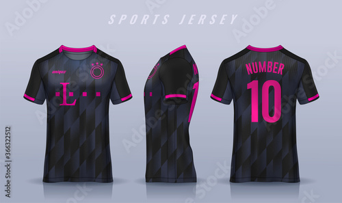 t-shirt sport design template, Soccer jersey mockup for football club. uniform front and back view.
