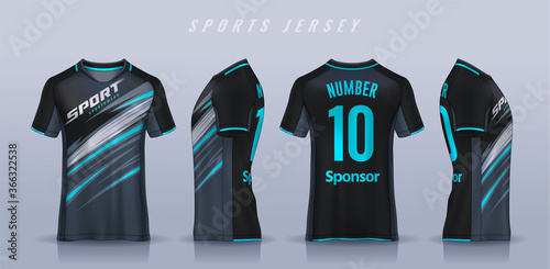 t-shirt sport design template, Soccer jersey mockup for football club. uniform front and back view.
