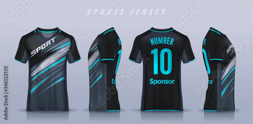 t-shirt sport design template, Soccer jersey mockup for football club. uniform front and back view. 