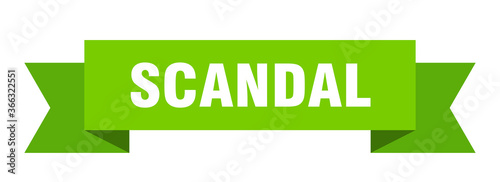 scandal ribbon. scandal paper band banner sign