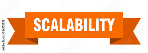 scalability ribbon. scalability paper band banner sign