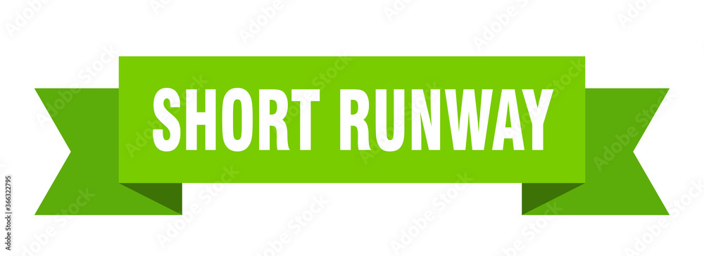 short runway ribbon. short runway paper band banner sign short runway ribbon. short runway paper band banner sign