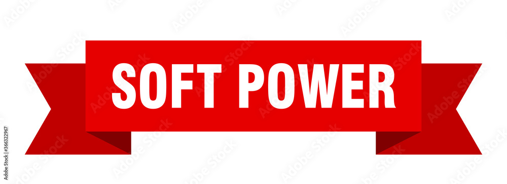 soft power ribbon. soft power paper band banner sign soft power ribbon. soft power paper band banner sign