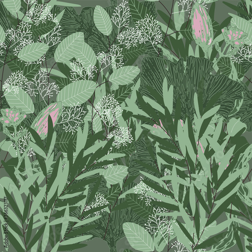 Spinney seamless vector pattern