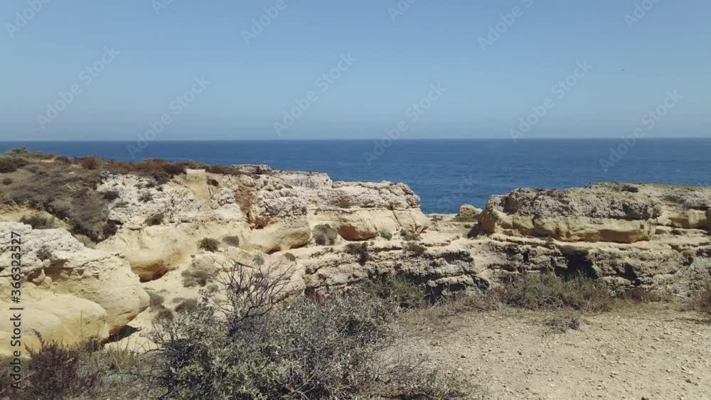 Panoramic view of Atlantic Ocean on the coast of Algarve, Portugal Panoramic view of Atlantic Ocean on the coast of Algarve, Portugal
