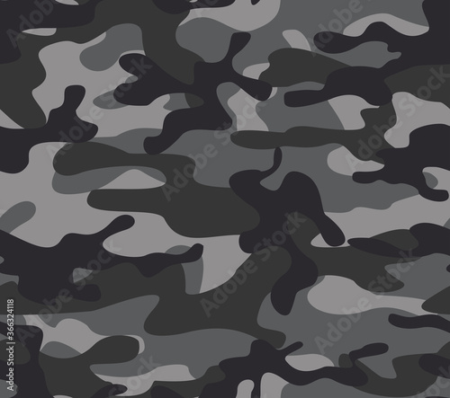 
Gray camouflage seamless pattern stylish design for printing. Vector background.
