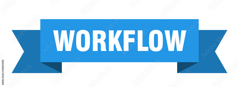 workflow ribbon. workflow paper band banner sign workflow ribbon. workflow paper band banner sign