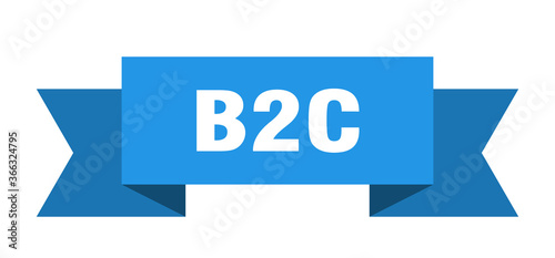 b2c ribbon. b2c paper band banner sign