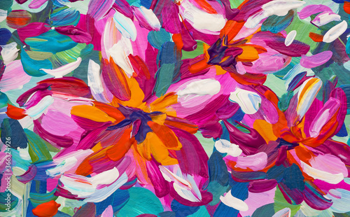 Pink Plumeria Flower Painting - Tropical Painting Art - Brush Painting Nature 