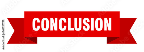 conclusion ribbon. conclusion paper band banner sign