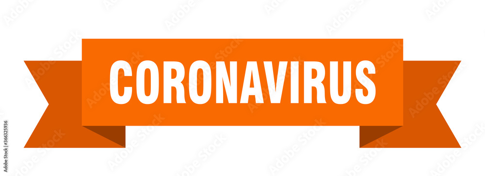 coronavirus ribbon. coronavirus paper band banner sign coronavirus ribbon. coronavirus paper band banner sign