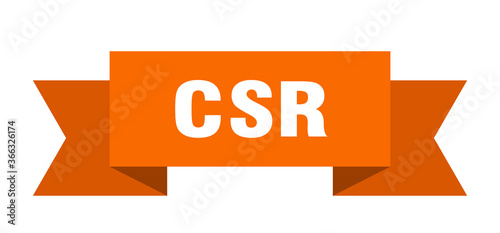 csr ribbon. csr paper band banner sign