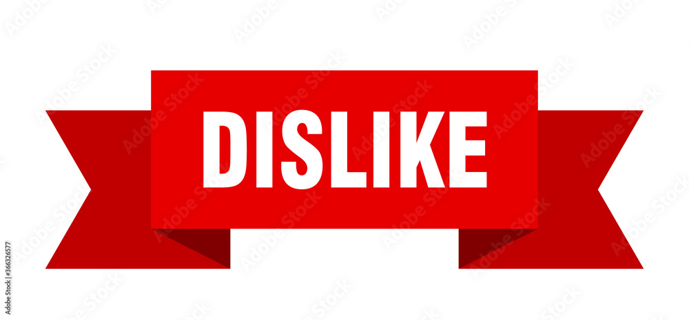 dislike ribbon. dislike paper band banner sign dislike ribbon. dislike paper band banner sign