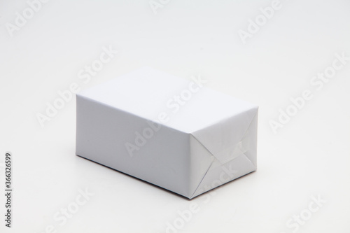 White box gift on white background