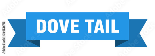 dove tail ribbon. dove tail paper band banner sign