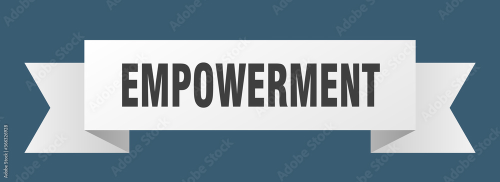 empowerment ribbon. empowerment paper band banner sign