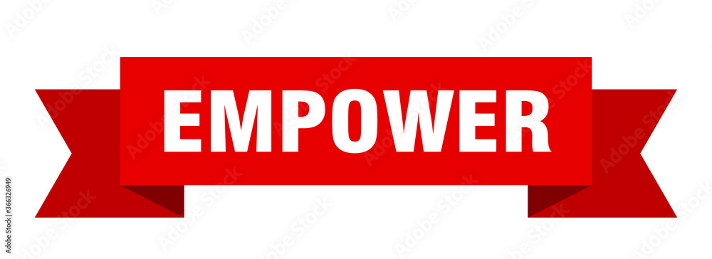 empower ribbon. empower paper band banner sign empower ribbon. empower paper band banner sign