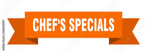 chef's specials ribbon. chef's specials paper band banner sign