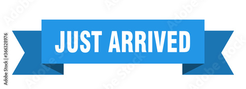 just arrived ribbon. just arrived paper band banner sign