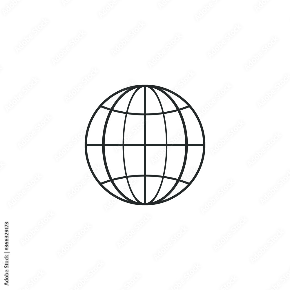 Globe icon. Globe symbol. Vector
