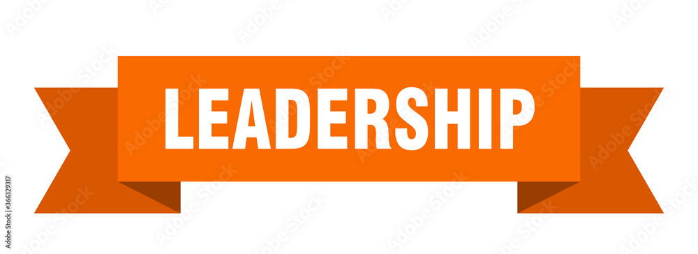 leadership ribbon. leadership paper band banner sign leadership ribbon. leadership paper band banner sign