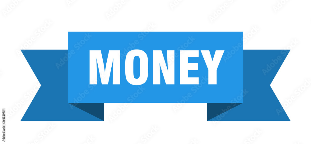 money ribbon. money paper band banner sign money ribbon. money paper band banner sign