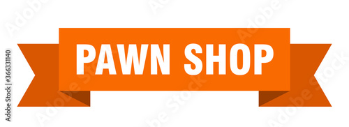 pawn shop ribbon. pawn shop paper band banner sign