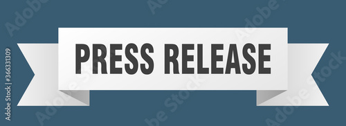 press release ribbon. press release paper band banner sign