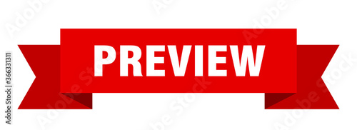 preview ribbon. preview paper band banner sign