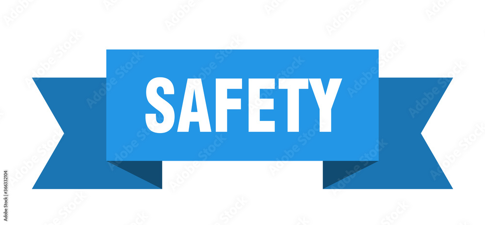 safety ribbon. safety paper band banner sign safety ribbon. safety paper band banner sign
