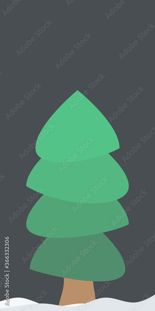 Christmas tree on a mild dark background on a silent night Christmas tree on a mild dark background on a silent night
