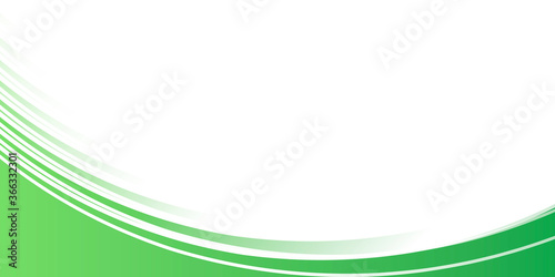 Simple green white presentation background. Modern flat green gradation. Wavy background