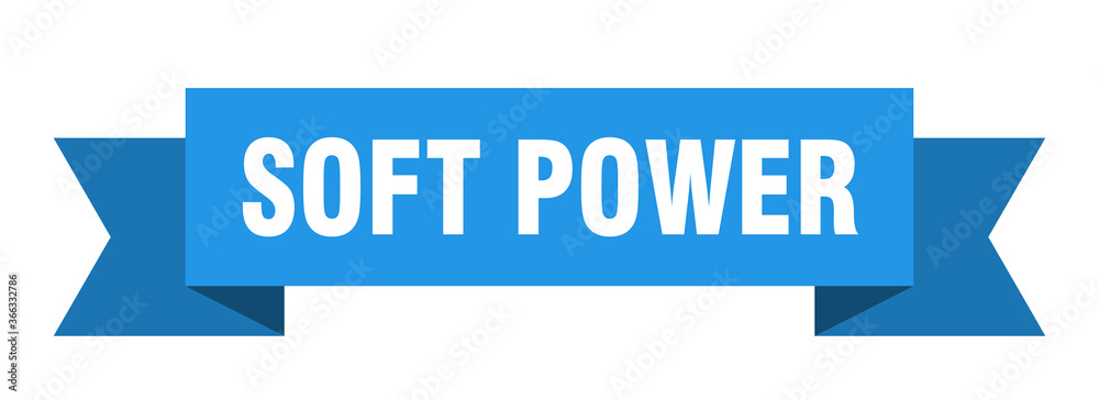 soft power ribbon. soft power paper band banner sign soft power ribbon. soft power paper band banner sign