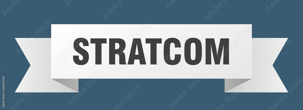 stratcom ribbon. stratcom paper band banner sign