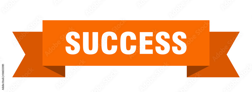 success ribbon. success paper band banner sign success ribbon. success paper band banner sign
