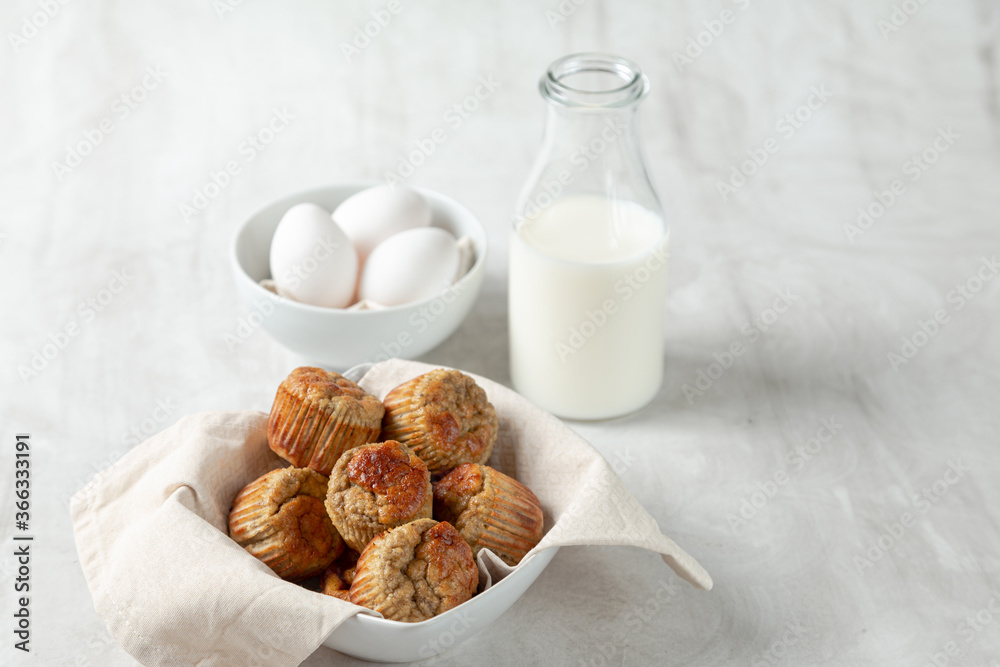 banana muffin with milk and egg banana muffin with milk and egg