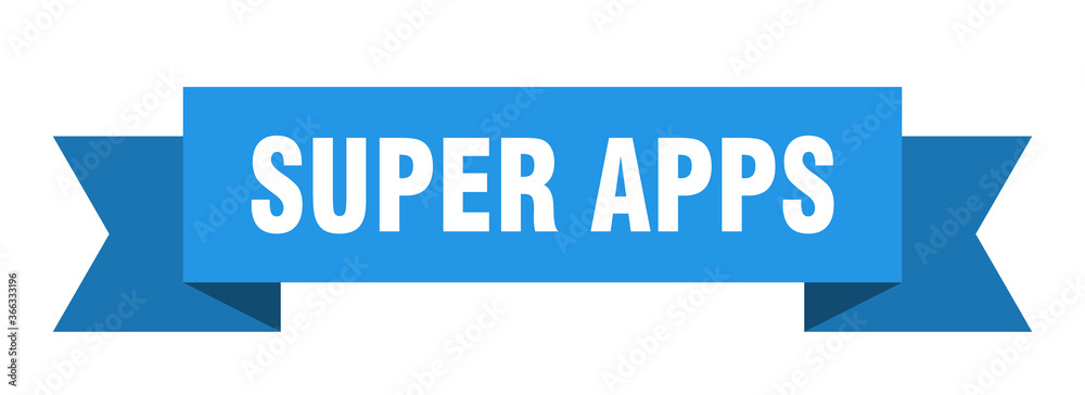 super apps ribbon. super apps paper band banner sign super apps ribbon. super apps paper band banner sign