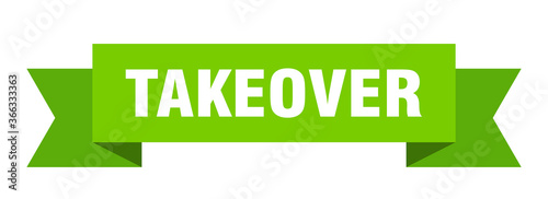 takeover ribbon. takeover paper band banner sign