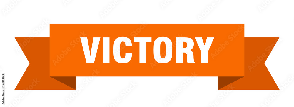 victory ribbon. victory paper band banner sign victory ribbon. victory paper band banner sign