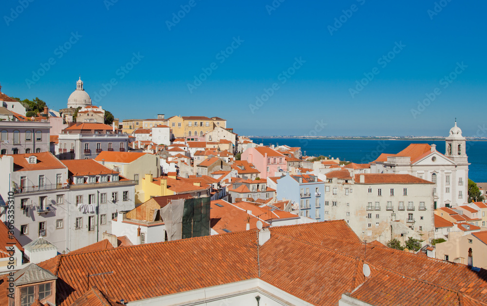 view of the old town of lisbon