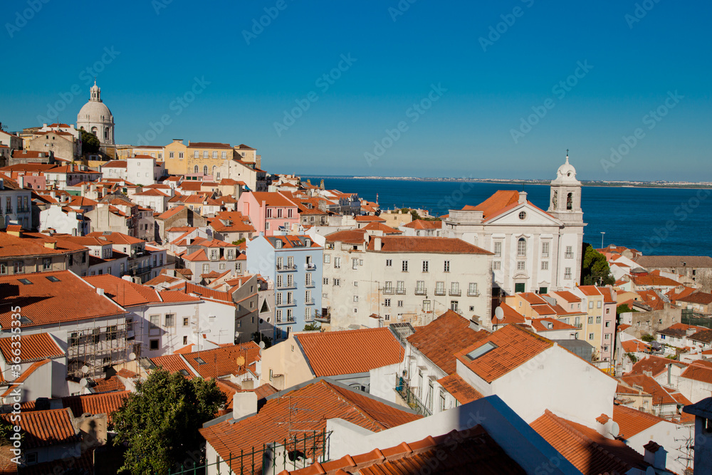 view of the old town of lisbon
