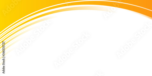 Abstract orange waves - data stream concept. Orange white presentation background vector illustration