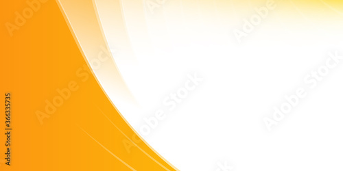 Abstract orange waves - data stream concept. Orange white presentation background vector illustration