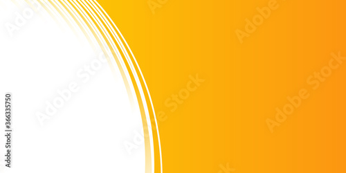 Abstract orange waves - data stream concept. Orange white presentation background vector illustration